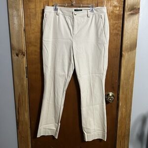 Women's Vintage RALPH LAUREN Khaki Tan Dress Pants Sz 14 Zip Pockets